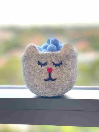 Eco-Friendly Craft Supplies | Wool Felt Balls - 1 cm (Baby Blue) | Eco Dog & Cat 