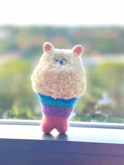 Felt Toys | Eco Cat Toys - Felt Llama Mermaid 🧜‍♀️ - Multi-Coloured | Handmade Toys | Toy Sea Animals | Eco Dog & Cat