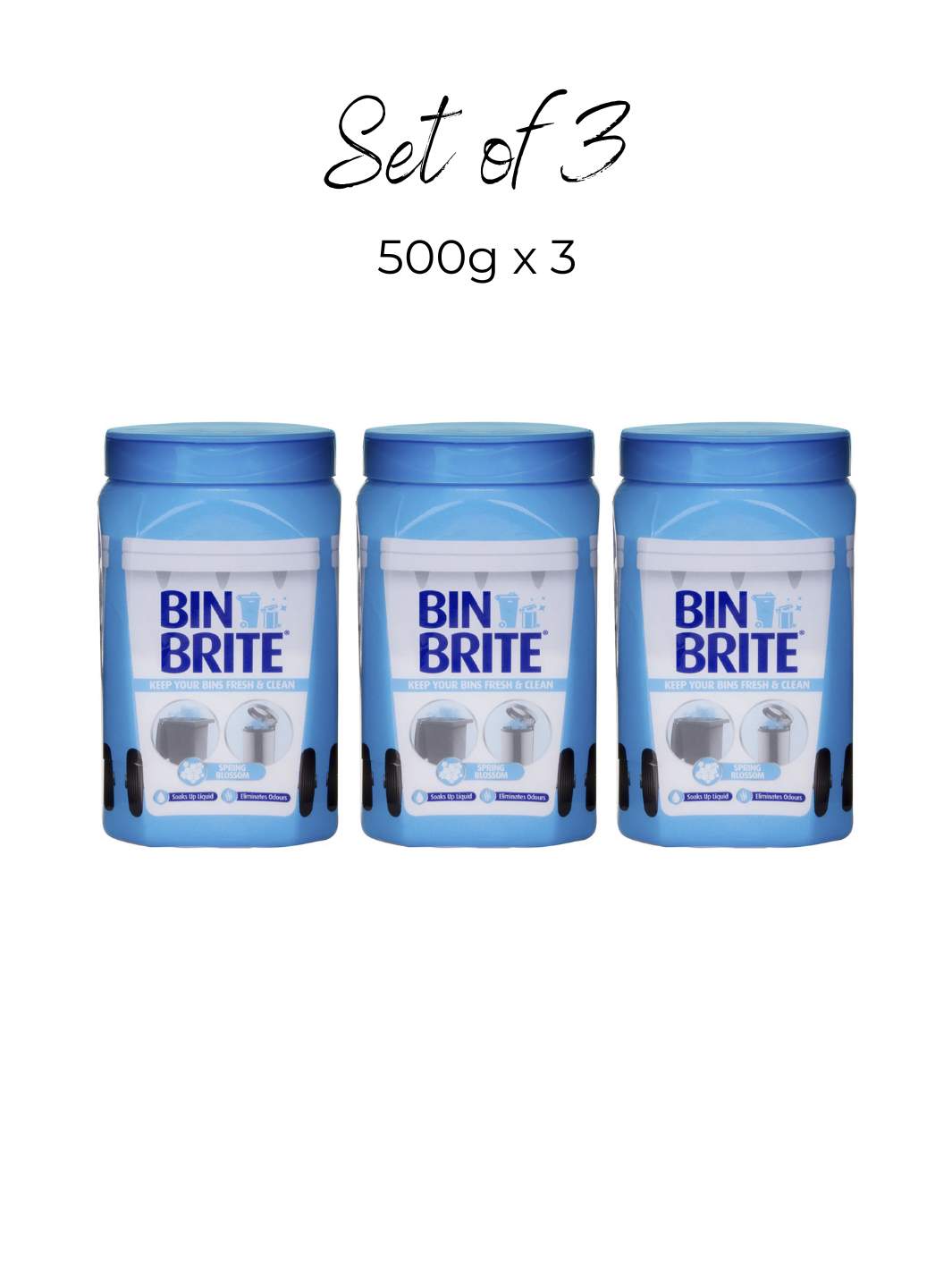Bin Brite Bin Deodouriser & Neutraliser (Spring Blossom) - Set of 3