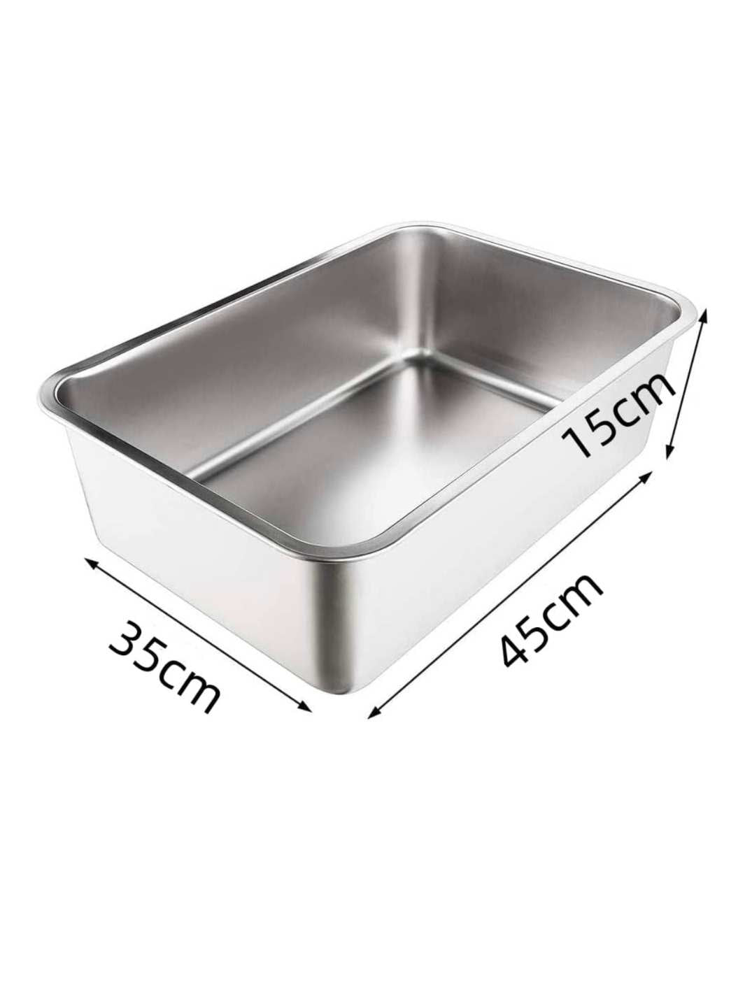 Stainless Steel Cat Litter Tray - Suitable for all Cats and Kittens