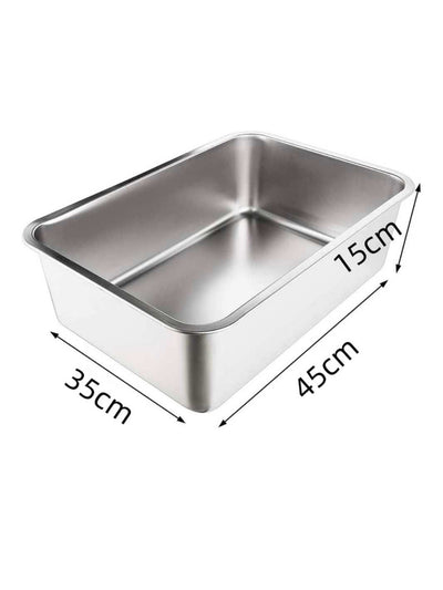 Stainless Steel Cat Litter Tray - Suitable for all Cats and Kittens