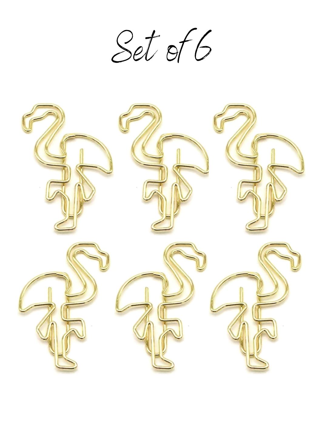 Flamingo Paperclips for Bird and Animal Lovers - Gold