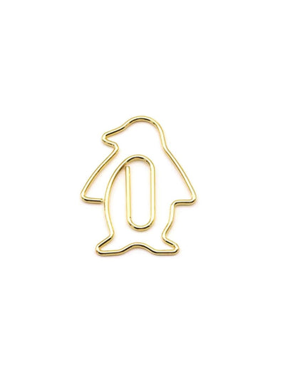 Penguin Paperclips for Bird and Animal Lovers - Gold