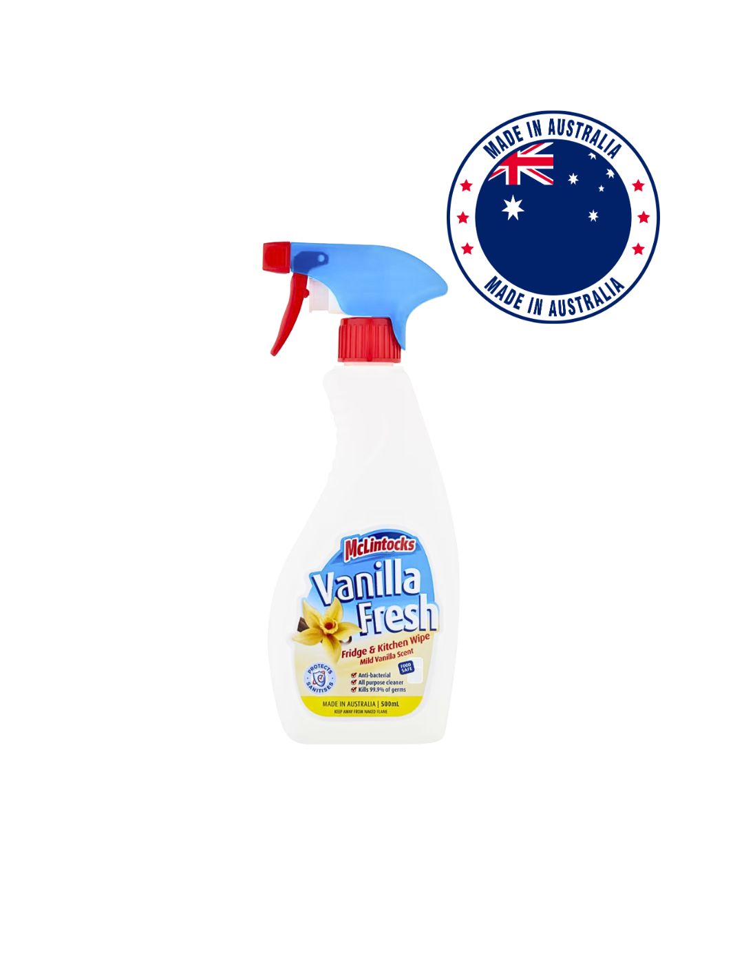McLintocks Fridge and Kitchen Wipe Spray Vanilla 500mL