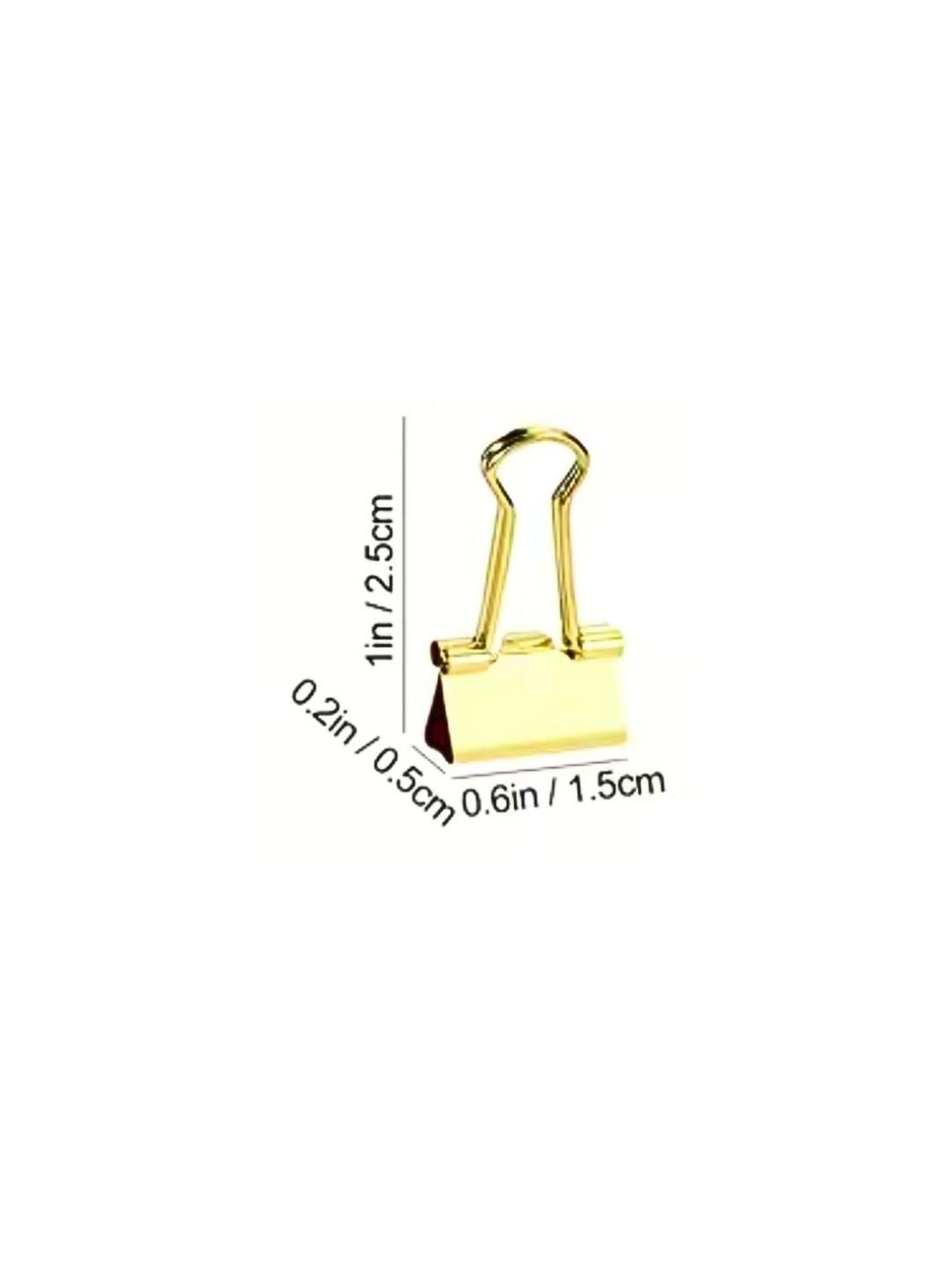 Mini Foldback Clips 15mm - Gold