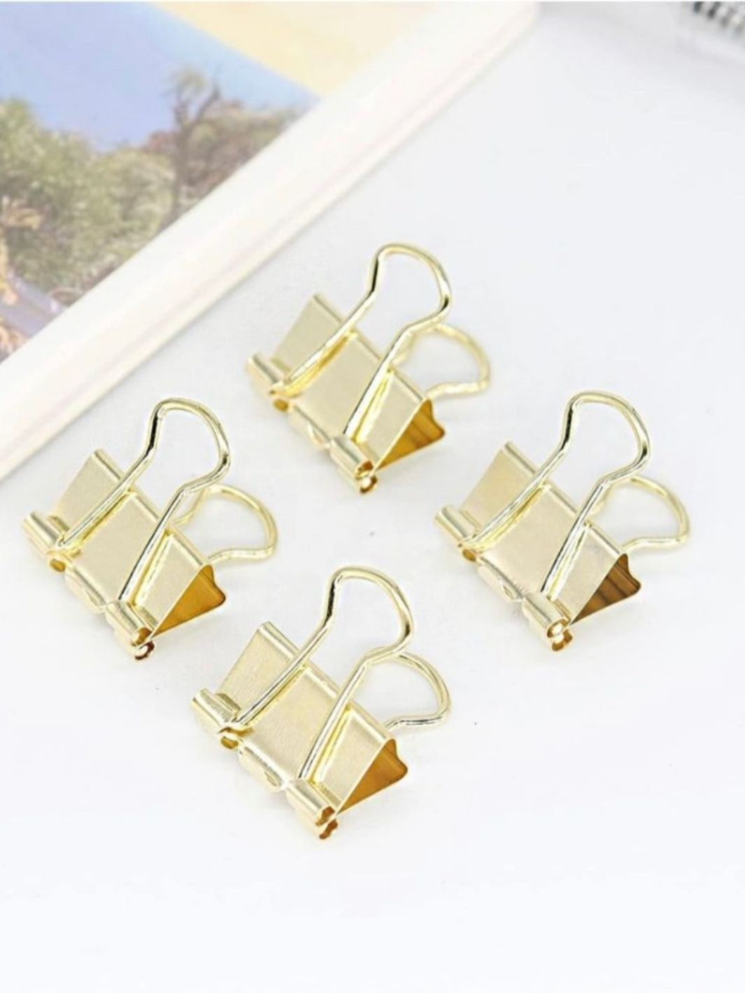 Mini Foldback Clips 15mm - Gold