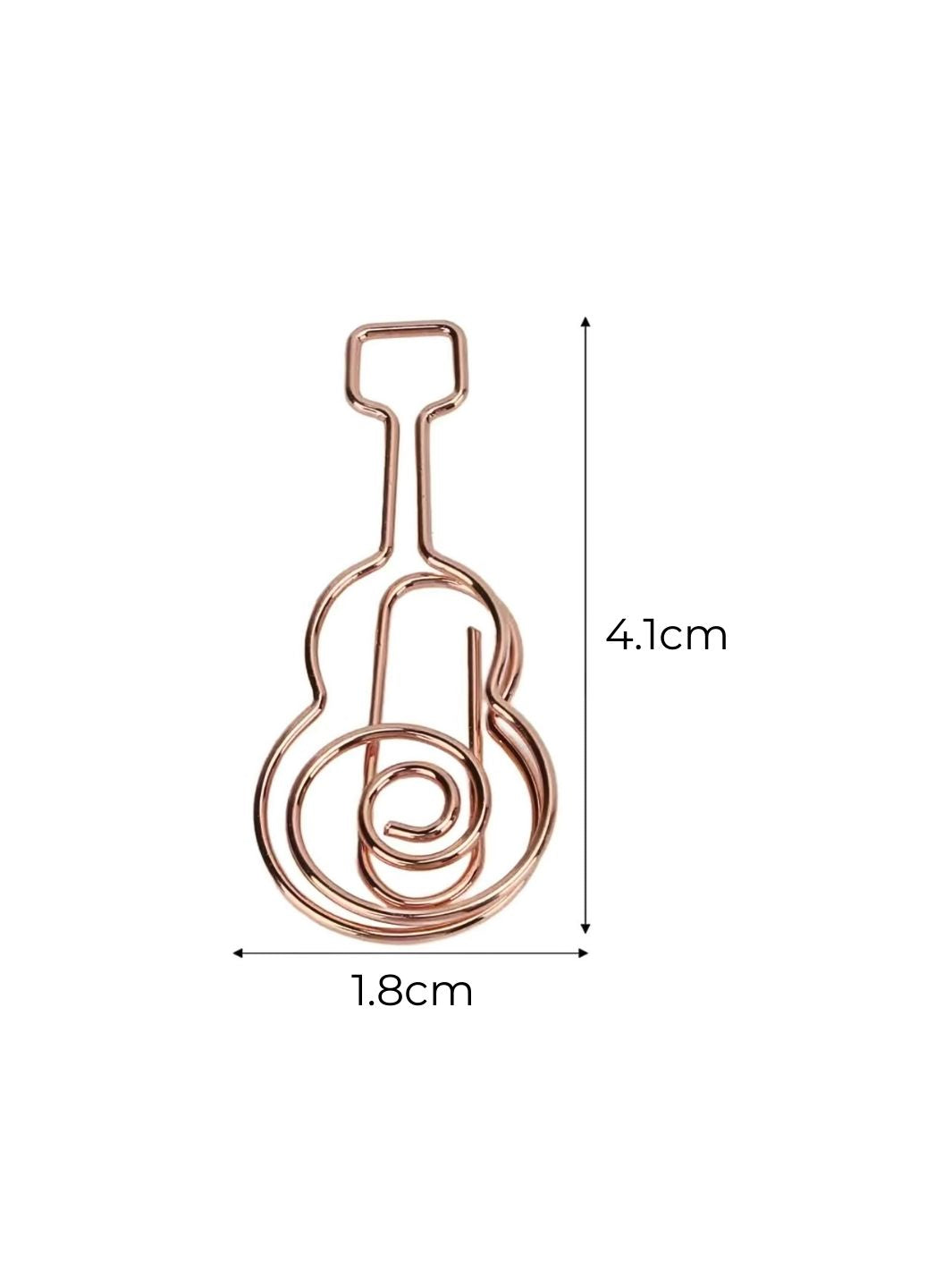 Guitar Paperclips for Music Lovers - Rose Gold