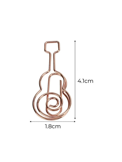 Guitar Paperclips for Music Lovers - Rose Gold