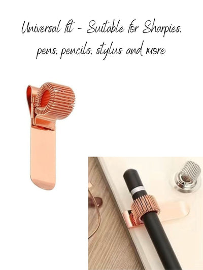Universal Fit Pen Holder Clip - Rose Gold