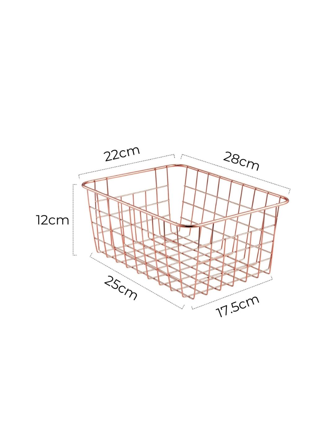 Wire Baskets - Rose Gold