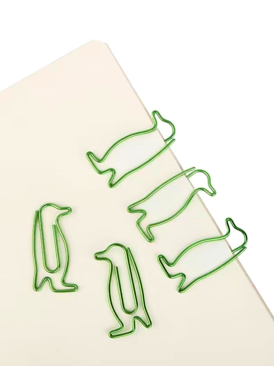 Penguin Paperclips for Bird and Animal Lovers - Green