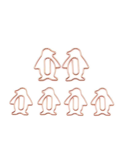 Penguin Paperclips for Bird and Animal Lovers - Rose Gold