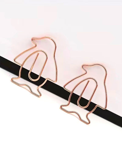Penguin Paperclips for Bird and Animal Lovers - Rose Gold