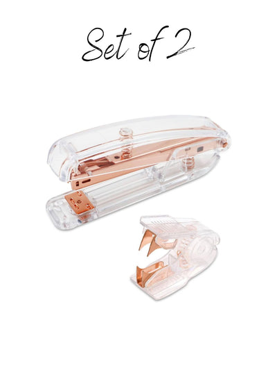 Stapler & Staple Remover (Set of 2) - Rose Gold