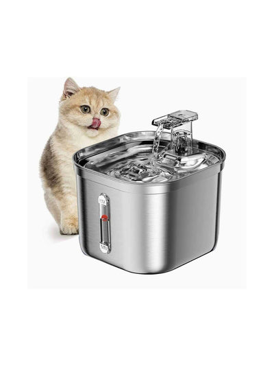 Stainless Steel Ultra Quiet Cat Water Fountain (2.2 L)