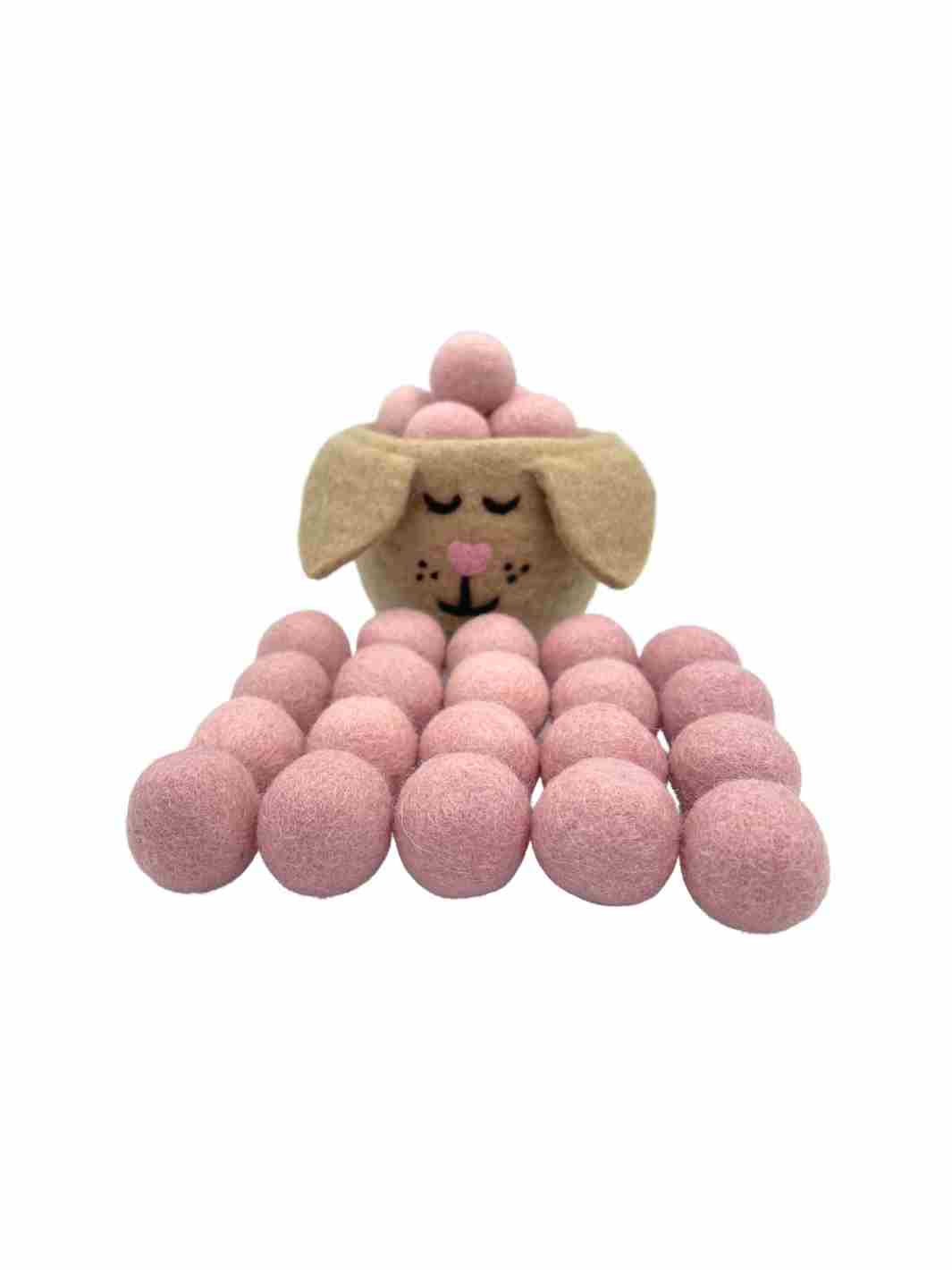 Eco-Friendly Craft Supplies | Wool Felt Balls - 2.5 cm (Baby Pink) | Eco Dog & Cat 