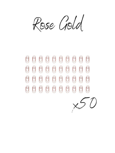 Mini Heart-Shaped Paperclips - Gold or Rose Gold