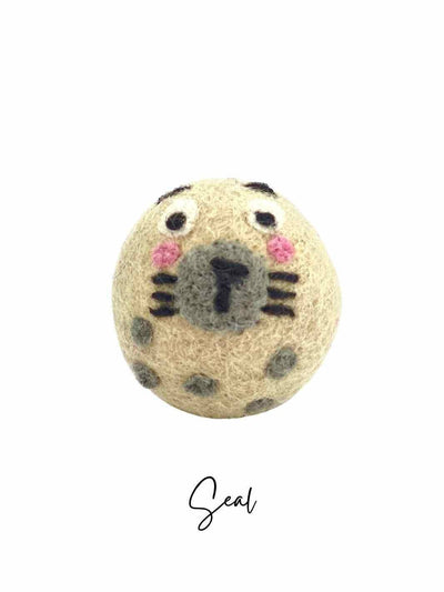 Eco Cat Toys | Cat Ball Toys | Eco Cat Ball Toys - Marine Mates (Set of 5) | Handmade Cat Toys | Seal | Eco Dog & Cat 