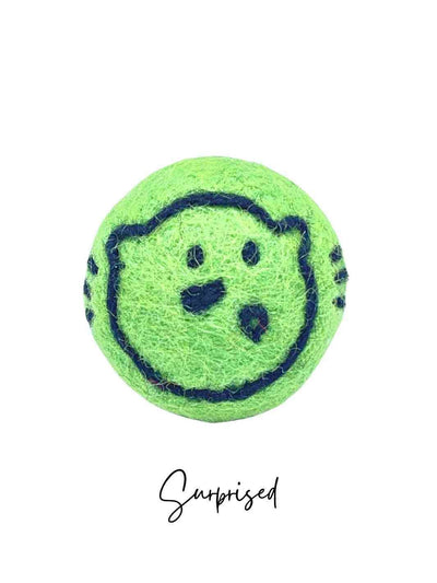 Eco Cat Toys | Cat Ball Toys | Eco Cat Ball Toys - Meow Diary (Set of 10) | Handmade Cat Toys | Surprised Cat | Eco Dog & Cat 