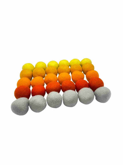 Educational Kid Toys | Felt Balls | Felt Sensory Balls - 4 cm x 30 (Pastel) | Eco Dog & Cat