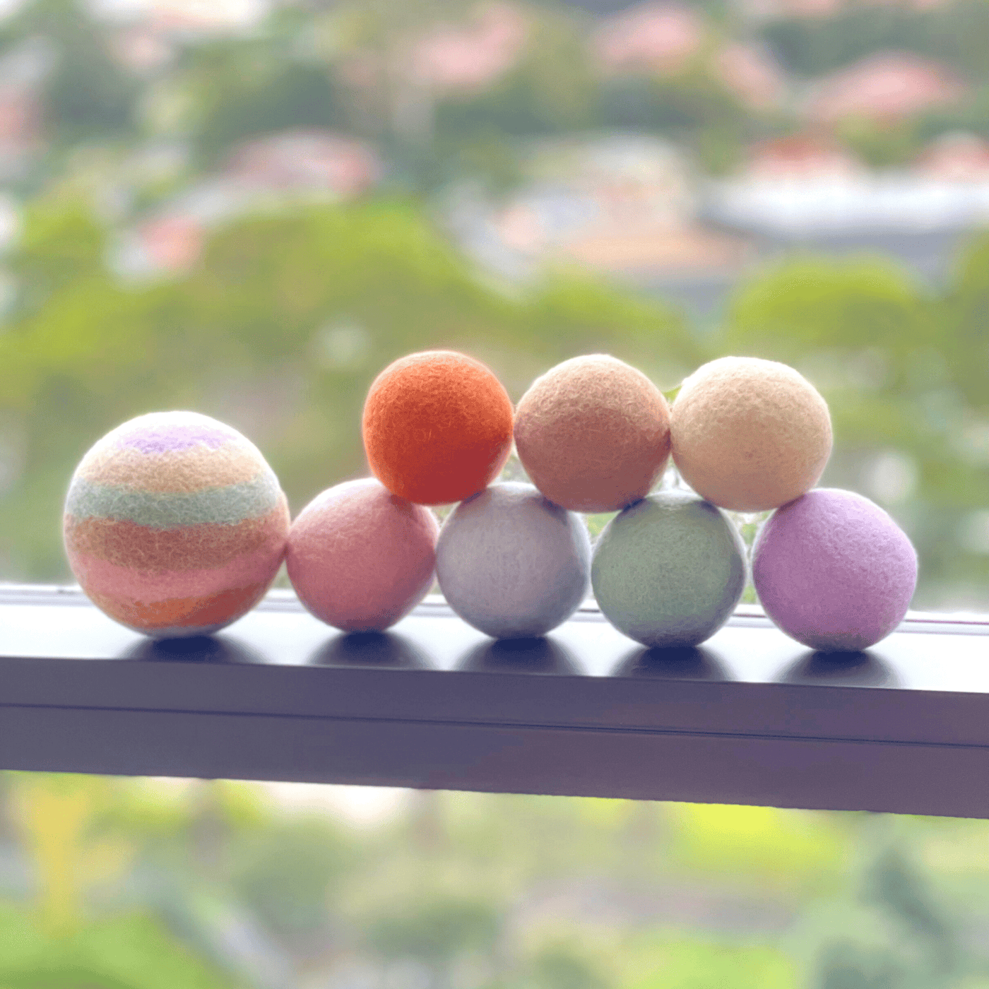 Eco Gift Set | Eco Gift | Gift Set | Educational Kid Toys | Eco Kid Ball | Felt Sensory Balls and Felt Stacking Bowls (Boho Gift Box) | Felt Stacking Bowls | Felt Bowls | Boho Chic | Earth Colours | Eco Dog & Cat