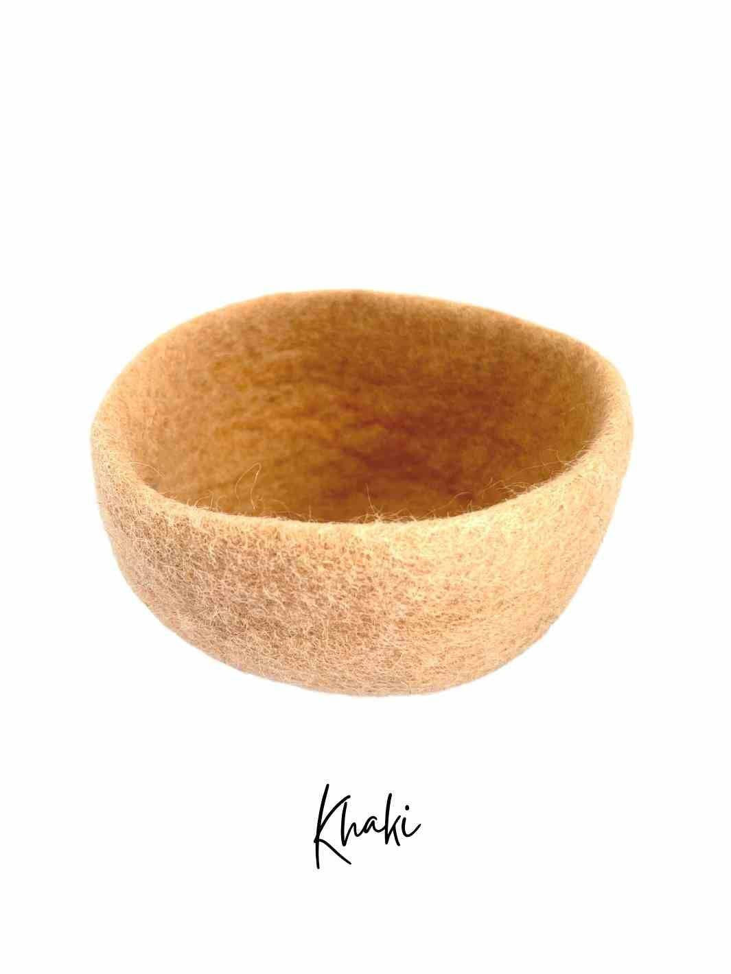 Educational Kid Toys | Felt Stacking Bowls - Set of 7 (Boho) | Felt Bowls | Boho Chic | Earth Colours | Eco Dog & Cat 