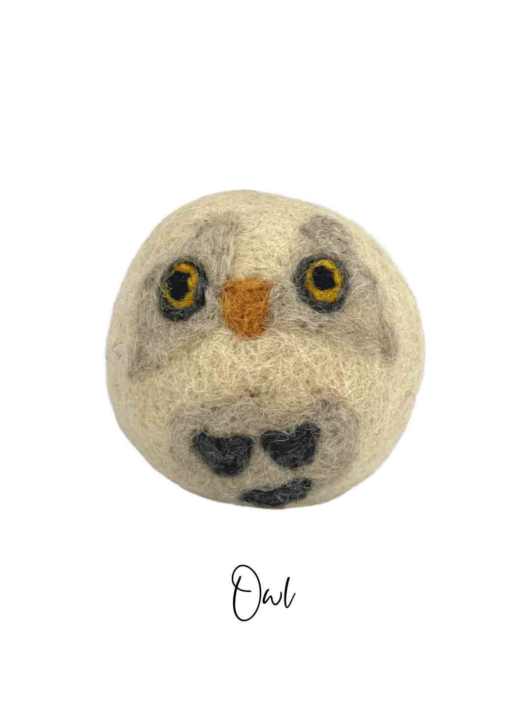 Eco Cat Toys | Cat Ball Toys | Eco Cat Ball Toys - Mix and Match | Handmade Cat Toys | Owl | Eco Dog & Cat 