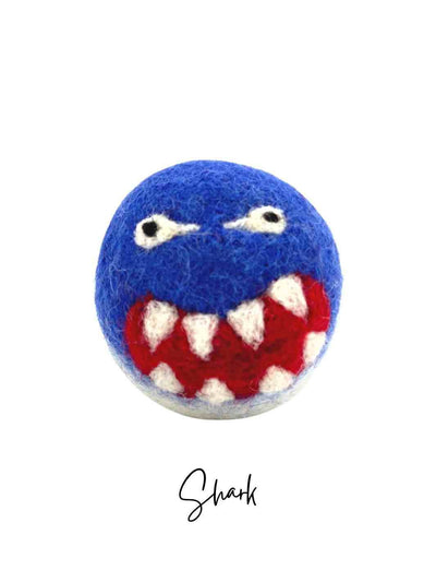 Eco Cat Toys | Cat Ball Toys | Eco Cat Ball Toys - Mix and Match | Handmade Cat Toys | Shark | Eco Dog & Cat 