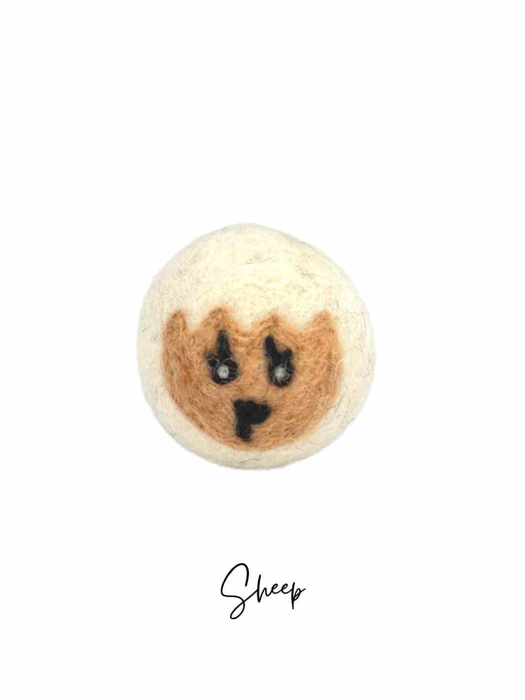 Eco Cat Toys | Cat Ball Toys | Eco Cat Ball Toys - Mix and Match | Handmade Cat Toys | Sheep | Eco Dog & Cat 