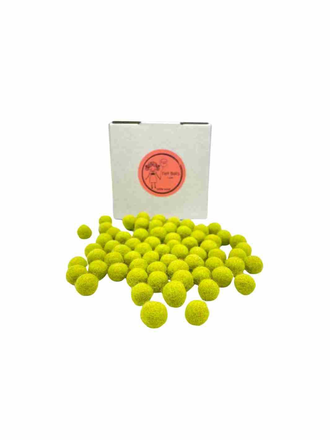 Eco-Friendly Craft Supplies | Wool Felt Balls - 1 cm (Apple Green) | Eco Dog & Cat 