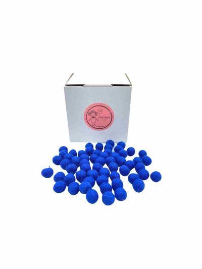 Eco-Friendly Craft Supplies | Wool Felt Balls - 1 cm (Cobalt Blue) | Eco Dog & Cat 