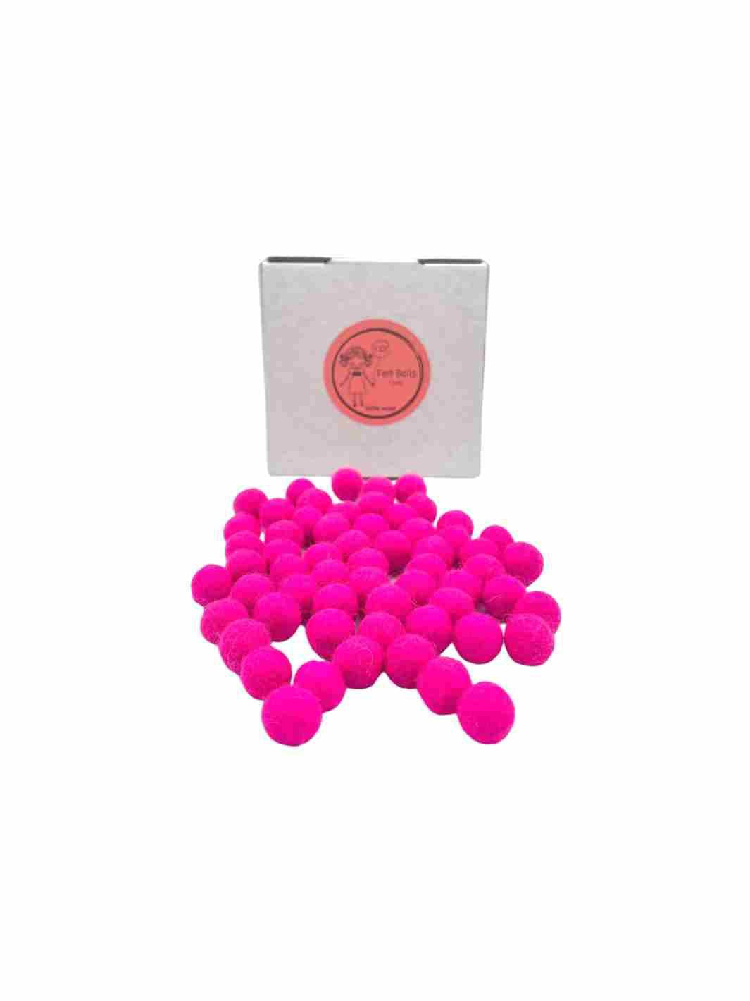 Eco-Friendly Craft Supplies | Wool Felt Balls - 1 cm (Fusion Pink) | Eco Dog & Cat 