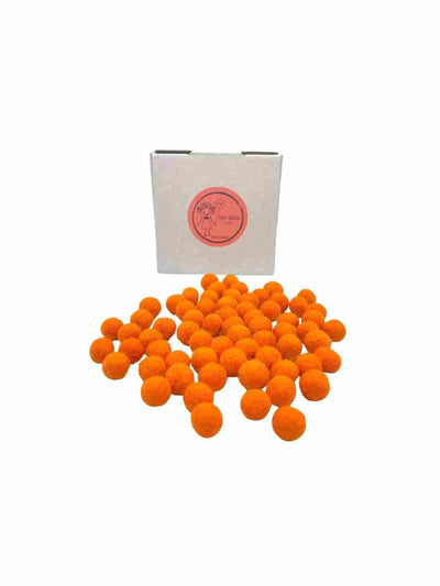 Eco-Friendly Craft Supplies | Wool Felt Balls - 1 cm (Orange) | Eco Dog & Cat 