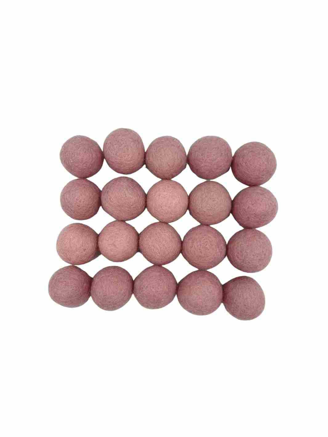 Eco-Friendly Craft Supplies | Wool Felt Balls - 2.5 cm (Baby Pink) | Eco Dog & Cat 