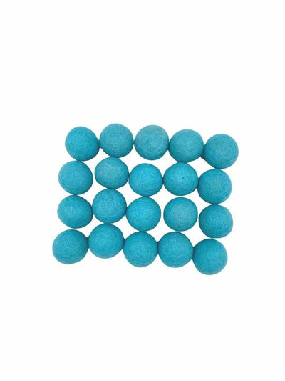 Eco-Friendly Craft Supplies | Wool Felt Balls - 2.5 cm (Blue) | Eco Dog & Cat 
