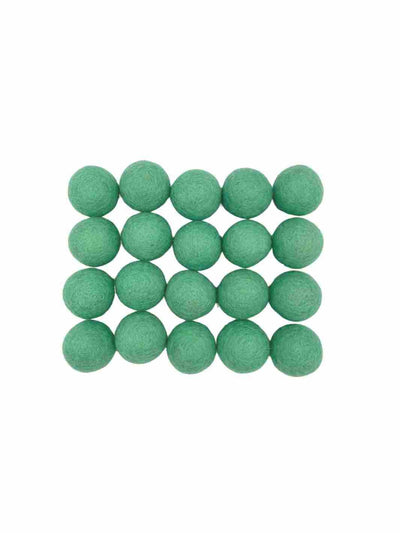 Eco-Friendly Craft Supplies | Wool Felt Balls - 2.5 cm (Mint) | Eco Dog & Cat 