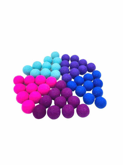 Eco-Friendly Craft Supplies | Wool Felt Balls - 2.5 cm (Pop) - Set of 50 | Eco Dog & Cat 