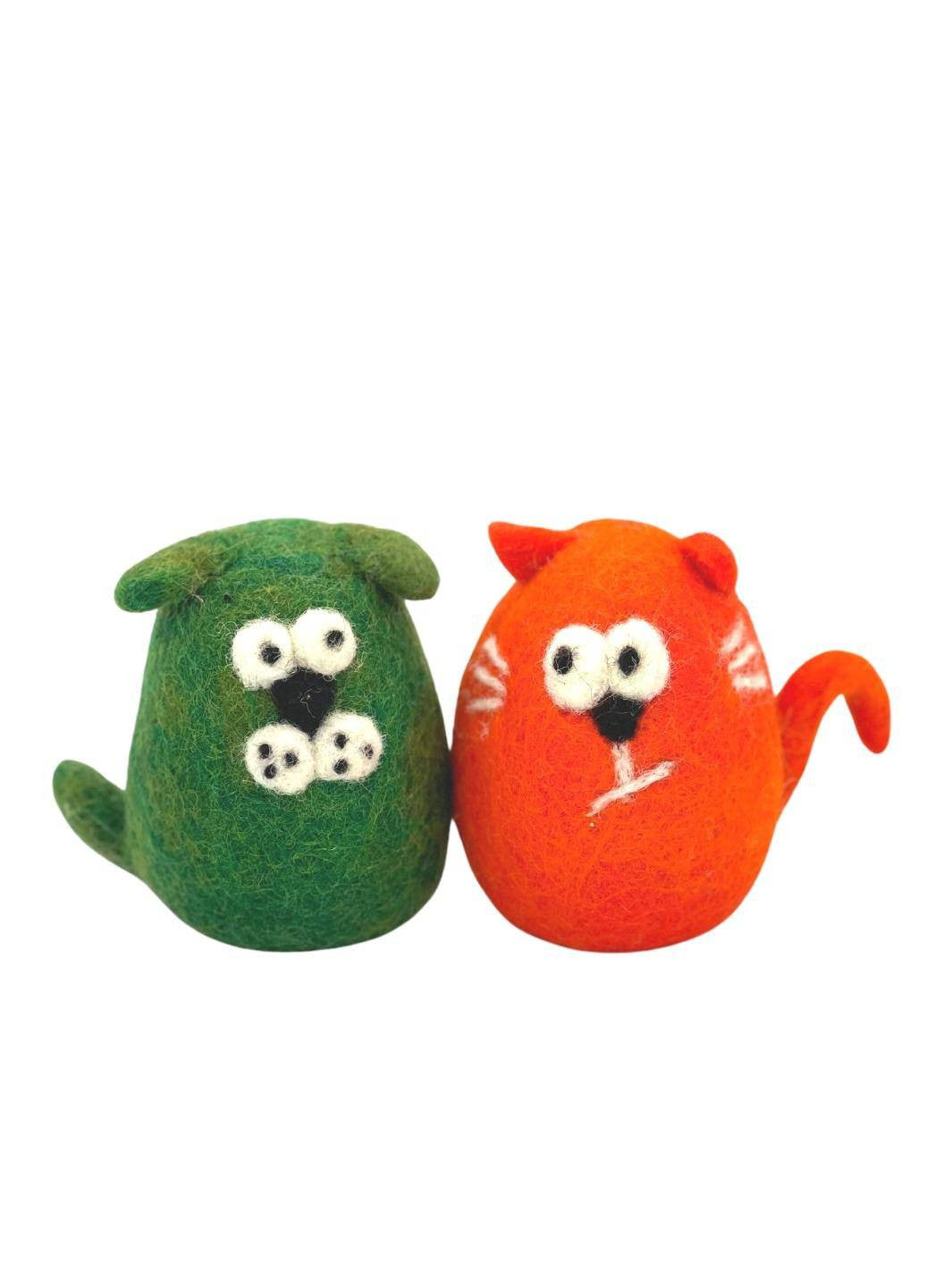 Eco Ornament - Furever Brother (Green & Orange) | Dog & Cat Ornaments | Eco Gifts | Dog Lover Gift | Cat Lover Gift | Charity Collection | Charity Goods | Eco Dog & Cat 