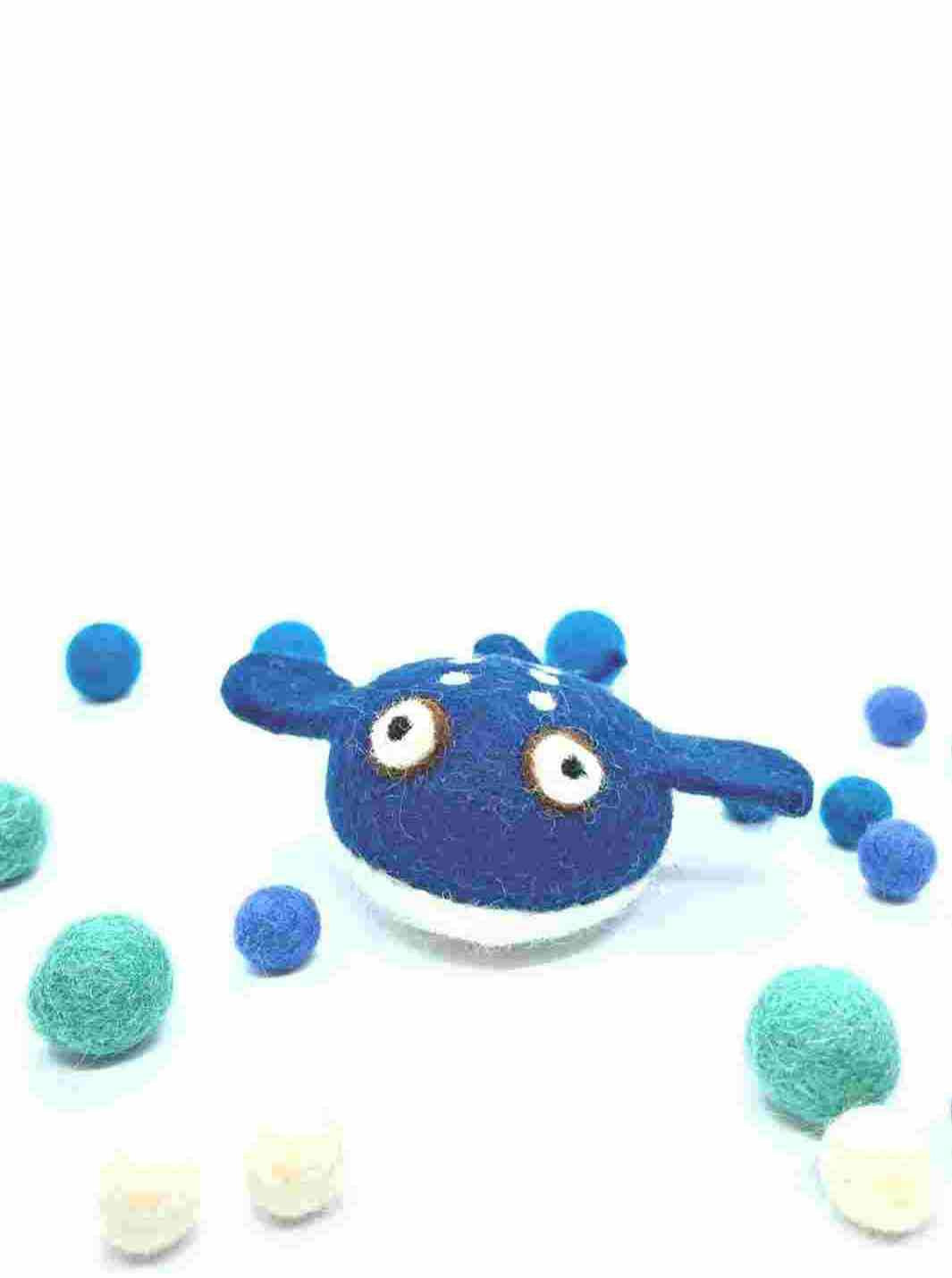 Felt Toys | Eco Cat Toys - Felt Blue Whale 🐳 | Handmade Toys | Toy Sea Animals | Eco Dog & Cat