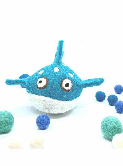 Felt Toys | Eco Cat Toys - Felt Bull Shark 🦈 | Handmade Toys | Toy Sea Animals | Eco Dog & Cat