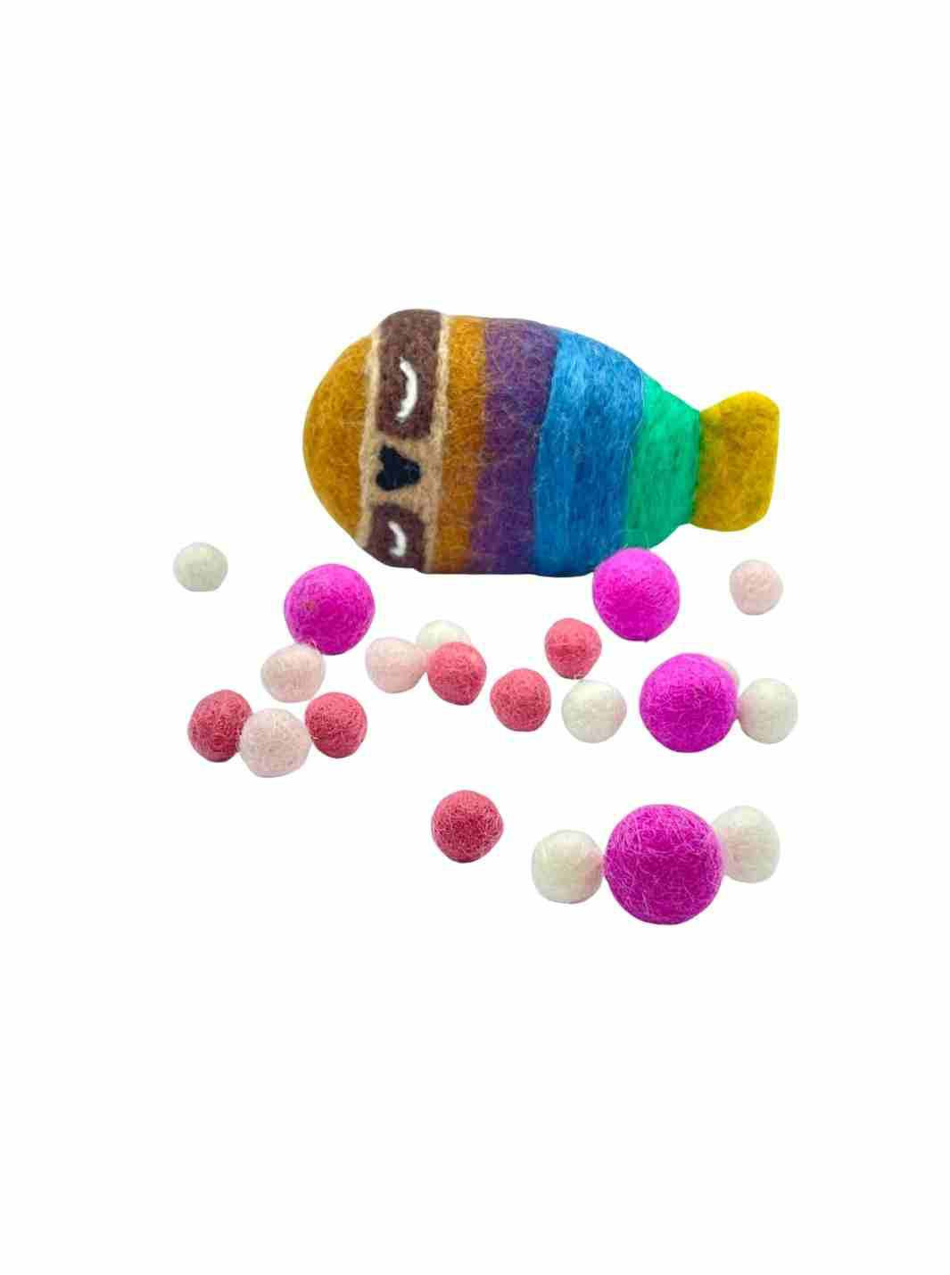 Felt Toys | Eco Cat Toys - Felt Sloth Mermaid 🧜‍♀️ | Handmade Toys | Toy Sea Animals | Eco Dog & Cat