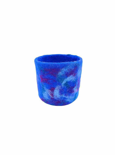 Eco Storage | Felted Wool Basket (Galaxy Blue) | Felt Basket | Eco Dog & Cat 