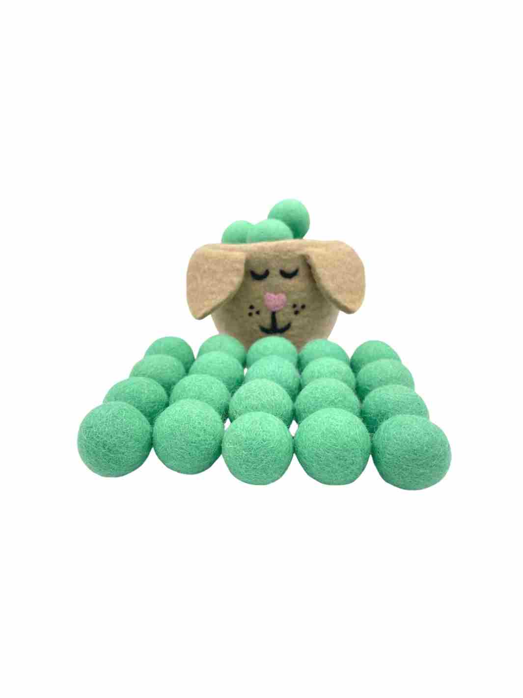 Eco-Friendly Craft Supplies | Wool Felt Balls - 2.5 cm (Mint) | Eco Dog & Cat 